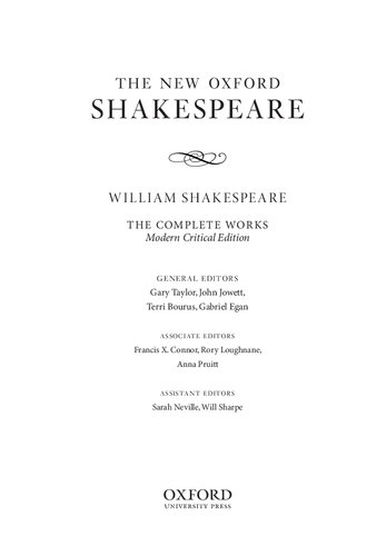 ﻿شکسپیر جدید آکسفورد: نسخه انتقادی مدرن: آثار کامل