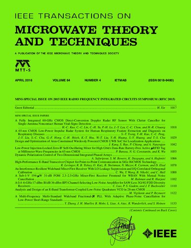 ﻿[ژورنال] معاملات IEEE در نظریه و تکنیک های مایکروویو. جلد 64. شماره 4