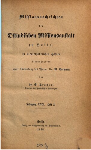 ﻿اخبار مأموریت از مؤسسه مأموریت هند شرقی در هال در مجلات فصلی