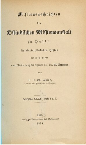 ﻿اخبار ماموریت از موسسه ماموریت هند شرقی در هاله در مجلات فصلنامه
