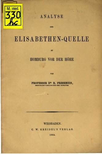 ﻿تجزیه و تحلیل منبع Elisabethen در Homburg vor der Höhe
