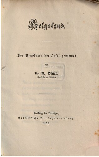 ﻿هلگولند; تقدیم به ساکنان جزیره