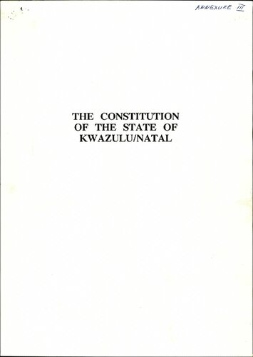 ﻿قانون اساسی ایالت کوازولو/ناتال