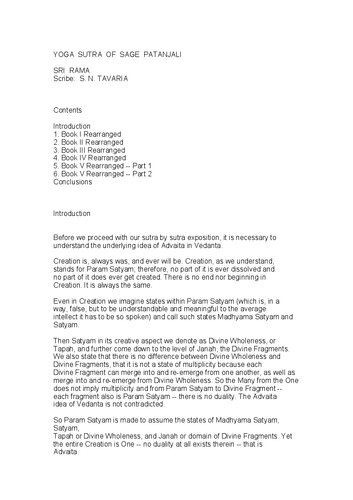 ﻿یوگا سوترای مریم گلی پاتانجلی (بازآرایی)