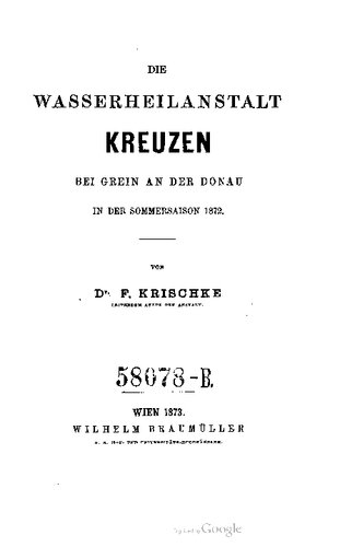 ﻿مرکز آب درمانی کروزن در نزدیکی گرین در رودخانه دانوب در فصل تابستان 1872