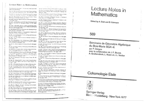 SGA 4 و نیم: Cohomology etale