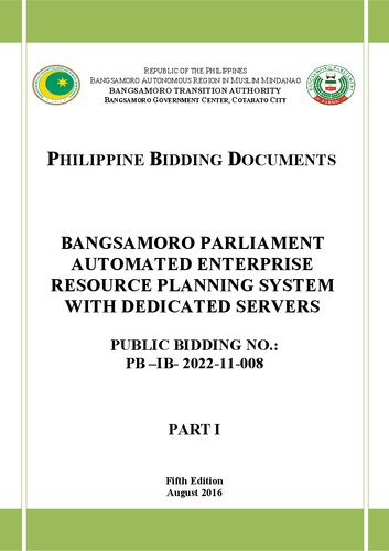 ﻿سیستم برنامه ریزی خودکار منابع سازمانی پارلمان Bangsamoro با سرورهای اختصاصی