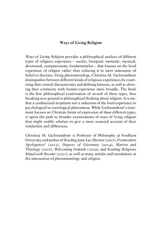 ﻿راههای زندگی دینی: بررسی های فلسفی در تجربه دینی