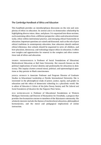 ﻿کتاب راهنمای اخلاق و آموزش کمبریج (کتابهای کمبریج در آموزش و پرورش)