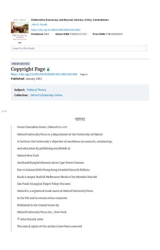 ﻿دموکراسی مشورتی و فراتر از آن: لیبرال ها، منتقدان، رقابت ها