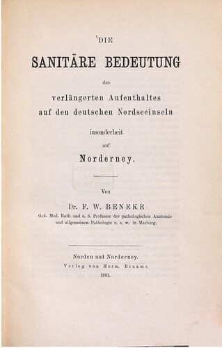 ﻿اهمیت بهداشتی اقامت طولانی مدت در جزایر دریای شمال آلمان، به ویژه در نوردرنی