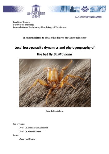 ﻿دینامیک میزبان-انگل محلی و فیلژئوگرافی مگس خفاش Basilia nana