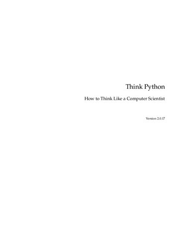 ﻿Think Python - چگونه مانند یک دانشمند کامپیوتر فکر کنیم