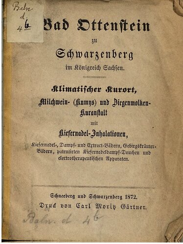 ﻿Bad Ottenstein zu Schwarzenberg در پادشاهی ساکسونی