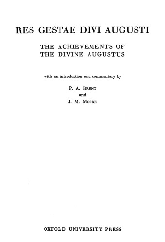 Res Gestae Divi Augusti: دستاوردهای آگوستوس الهی