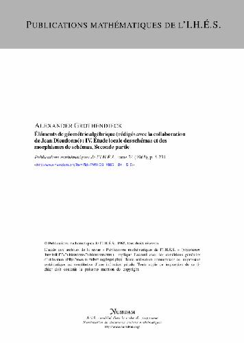 EGA IV 2: مطالعه محلی از طرحواره ها و مورفیسم طرحواره ها