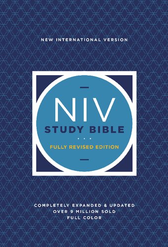﻿NIV Study Bible، نسخه کاملاً اصلاح شده (عمیق مطالعه کنید. با تمام وجود باور کنید.)، جلد سخت، نامه قرمز، چاپ راحت