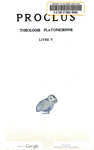 Théologie platonicienne Livre V