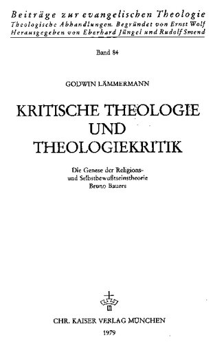 ﻿انتقاد الهیات و الهیات انتقادی: پیدایش نظریه دین برونو بائرز در مورد دین و اعتماد به نفس و اعتماد به نفس