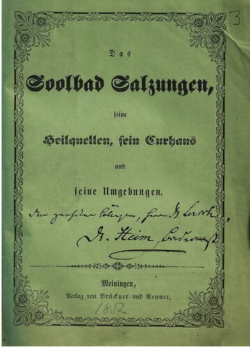 ﻿Soolbad Salzungen، چشمه های شفابخش آن، Curhaus [خانه آبگرم] و اطراف آن