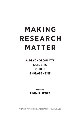 ﻿اهمیت دادن به تحقیق: راهنمای روانشناس برای مشارکت عمومی