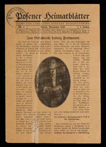 ﻿Posener Heimatblätter