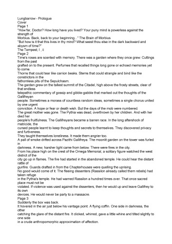 ﻿Lungbarrow (Doctor Who: The New Adventures)