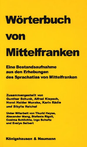 ﻿Dictionary of Middle Franconia: فهرستی از بررسی های اطلس زبان فرانکونیای میانه
