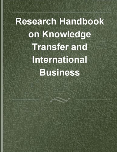 ﻿کتاب تحقیق در مورد انتقال دانش و تجارت بین المللی