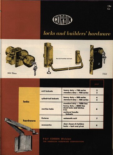 ﻿کاتالوگ Corbin Locks and Builders Hardware 1959