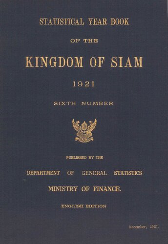 ﻿کتاب سال آماری پادشاهی سیام 1921