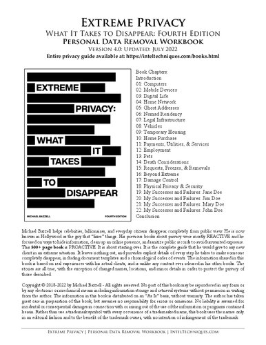 ﻿Extreme Privacy: Personal Data Removal Workbook نسخه 4.0
