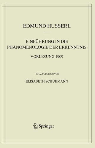﻿Logik Vorlesung 1896 (Husserliana: Edmund Husserl - Materialien ، 1) (نسخه آلمانی)