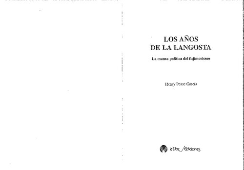 ﻿سالهای خرچنگ: صحنه سیاسی فوجیموریسم