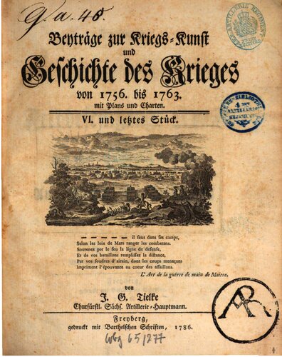 ﻿مشارکت در هنر جنگ و تاریخ جنگ از 1756 تا 1763 با طرح ها و نقشه ها