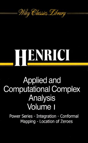 ﻿تجزیه و تحلیل مجتمع کاربردی و محاسباتی، جلد 1: ادغام سری توان نگاشت هماهنگ مکان صفر