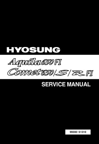 ﻿راهنمای خدمات Hyosung GT650 EFI GV650 EFI Aquila and Comet