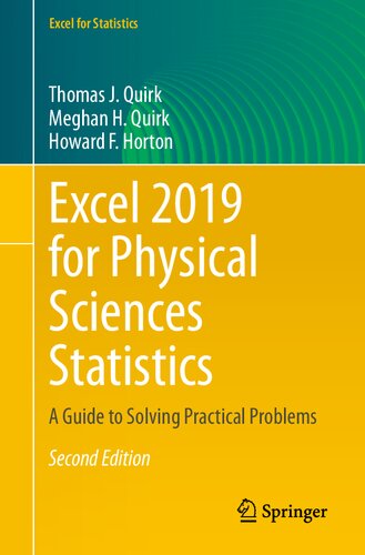 Excel 2019 for Physical Sciences Statistics: A Guide to Solving Practical Problems (Excel for Statistics)