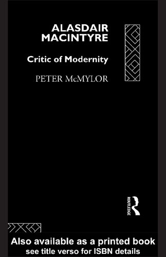 ﻿آلاسدایر مک اینتایر: منتقد مدرنیته