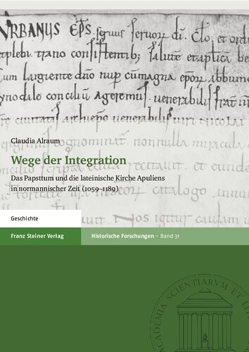 ﻿مسیرهای ادغام: پاپی و کلیسای لاتین آپولیا در دوره نورمن (1059-1189)