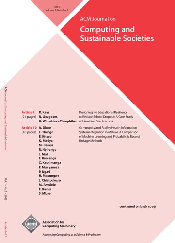 ﻿ACM Journal on Computing and Sustainable Societies جلد 1، شماره 2