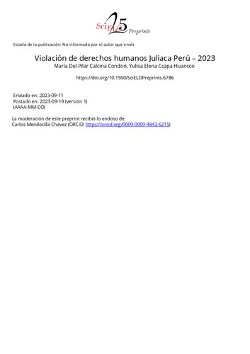 ﻿نقض حقوق بشر جولیاکا پرو – 2023