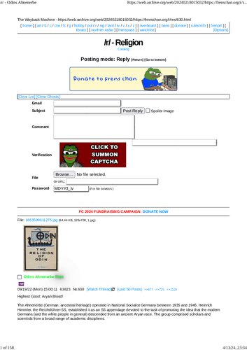 ﻿اودینز Ahnenerbe - دین 14 کلمه - Wotans Abouse - Dine Hitlers