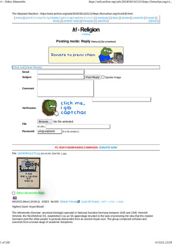 ﻿Odins Ahnenerbe - دین 14 کلمه - Wotans Conscious