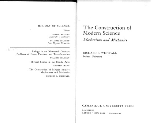 ﻿ساخت علم مدرن: مکانیسم ها و مکانیک ها