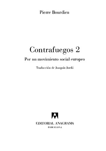 ﻿Contrafuegos 2. توسط یک جنبش اجتماعی اروپا