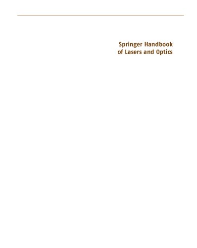 ﻿کتاب راهنمای لیزر و اپتیک اسپرینگر (کتابهای اسپرینگر)