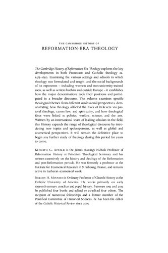 ﻿تاریخ کمبریج الهیات دوره اصلاحات