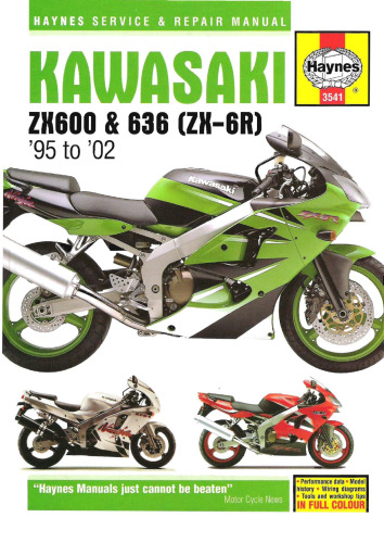 راهنمای سرویس و تعمیر کاوازاکی ZX600 & 636 (ZX-6R) 1995-2002 (کتابچه های راهنما Haynes)