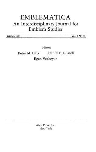 ﻿Emblematica: یک مجله بین رشته ای برای مطالعات نشان در 1991 و 1992 [چاپ 1992، 1993 و 1994]